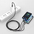 Baseus Universal Tungsten 3-in-1 USB cable (Type C / Lightning / micro USB) 3.5A 1.5m Black (CAMLTWJ-01)