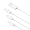 Baseus Cable Superior Series 3-in-1 Fast Charging Data Cable USB to M+L+C 3.5A 1.5m White (CAMLTYS-02)