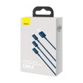 Baseus Cable Superior Series 3-in-1 Fast Charging Data Cable USB to M+L+C 3.5A 1.5m Blue (CAMLTYS-03)