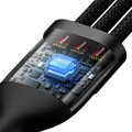 Baseus Universal Flash Series 3-in-1 Fast Charging Data Cable (USB-A to Micro + Lightning + Type-C) 100W, 1.2m Black (CASS030001)