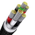 Baseus Universal Flash Series 3-in-1 Fast Charging Data Cable (USB-A to Micro + Lightning + Type-C) 100W, 1.2m Black (CASS030001)