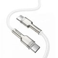 Baseus Type-C - Type-C cable Cafule Series Metal Fast charge/data 100W (20V/5A) 1m White (CATJK-C02)