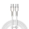 Baseus Type-C - Type-C cable Cafule Series Metal Fast charge/data 100W (20V/5A) 2m White (CATJK-D02)