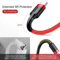 Baseus Type-C Cafule cable 3A 1m Red + Red (CATKLF-B09)