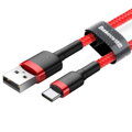 Baseus Type-C Cafule cable 3A 1m Red + Red (CATKLF-B09)