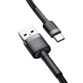 Baseus Type-C Cafule Cable 3A 1m Gray + Black (CATKLF-BG1)