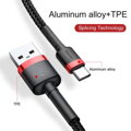 Baseus Type-C Cafule cable 2A 2m Red + Black (CATKLF-C91)