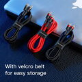 Baseus Type-C - Type-C Cafule Cable PD 2.0, QC 3.0, 60W, 3A, 1m, Red (CATKLF-G09)
