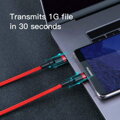 Baseus Type-C - Type-C Cafule Cable PD 2.0, QC 3.0, 60W, 3A, 1m, Red (CATKLF-G09)