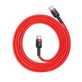 Baseus Type-C - Type-C Cafule Cable PD 2.0, QC 3.0, 60W, 3A, 1m, Red (CATKLF-G09)