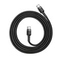 Baseus Type-C - Type-C cable Cafule PD2.0 60W Flash charge (20V 3A) 1m Gray/Black (CATKLF-GG1)