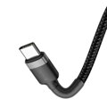 Baseus Type-C - Type-C Cafule Cable PD 2.0 60W, 3A, 2m, Black/ Gray (CATKLF-HG1)