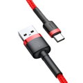 Baseus Type-C Cafule cable 2A, 3m Red/Red (CATKLF-U09)