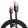 Baseus Type-C Cafule cable 2A, 3m Red/Black (CATKLF-U91)
