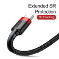 Baseus Type-C Cafule cable 2A, 3m Red/Black (CATKLF-U91)