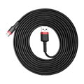Baseus Type-C Cafule cable 2A, 3m Red/Black (CATKLF-U91)