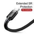 Baseus Type-C Cafule cable 2A, 3m Gray/Black (CATKLF-UG1)