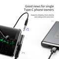 Baseus Converter L41 Type-C (input) for Type-C + 3.5 mm connector Black (CATL41-01)