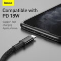 Baseus Type-C - Lightning High Density Braided Fast charging cable PD 20W 1m Black (CATLGD-01)