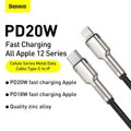 Baseus Type-C - Lightning Cafule Series Metal data cable PD 20W 1m Black (CATLJK-A01)