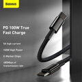 Baseus Type-C - Type-C cable Tungsten Gold Fast charging and data 100W (20V/5A) 2m Black (CATWJ-A01)