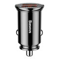 Baseus Car Charger Circular Plastic A+A Dual Quick Charge 3.0 30W Black (CCALL-YD01)