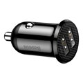 Baseus Car Charger Grain Pro Dual USB 4.8A Black (CCALLP-01)