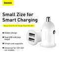 Baseus Car Charger Grain Pro Dual USB 4.8A White (CCALLP-02)