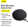 Baseus Wireless Charger Gen 2 Digital LED Display 15W Black (CCED000001)