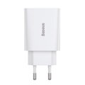 Baseus Travel Charger Speed Mini 1C Quick Charger 20W EU White (CCFS-SN02)