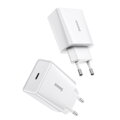 Baseus Travel Charger Speed Mini 1C Quick Charger 20W EU White (CCFS-SN02)