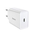 Baseus Travel Charger Speed Mini 1C Quick Charger 20W EU White (CCFS-SN02)