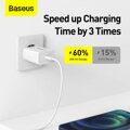 Baseus Travel Charger Speed Mini 1C Quick Charger 20W EU White (CCFS-SN02)
