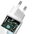 Baseus Travel Charger GaN2 Lite Quick Charger C+U QC 3.0 PD 3.0 65W EU White (CCGAN2L-B02)