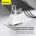 Baseus Travel Charger GaN2 Pro Quick wall charger C+C+U+U, PD 3.0, QC 4.0+, 100W EU White (CCGAN2P-L02)