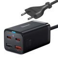 Baseus Travel Charger GaN3 Pro Quick wall charger C+C+U, PD3.0, QC4.0 +, AFC, FCP, SCP, PPS, MTK, (with Type C - Type C cable 1m) 65W, Black EU (CCGP040101)
