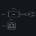 Baseus Travel Charger GaN3 Pro Quick wall charger C+C+U, PD3.0, QC4.0 +, AFC, FCP, SCP, PPS, MTK, (with Type C - Type C cable 1m) 65W, Black EU (CCGP040101)