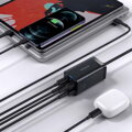 Baseus Travel Charger GaN3 Pro Quick wall charger C+C+U, PD3.0, QC4.0 +, AFC, FCP, SCP, PPS, MTK, (with Type C - Type C cable 1m) 65W, Black EU (CCGP040101)