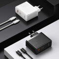 Baseus Travel Charger GaN5 Pro Quick wall charger C+U, PD3.0, QC4.0 +, AFC, 100W EU White (CCGP090202)