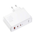 Baseus Travel Charger GaN5 Pro Fast wall charger, C+C+U, 140W White EU (CCGP100202)