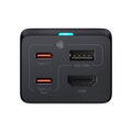 Baseus HUB GaN5 Pro Fast Charger C+C+U+HDMI with Power Cable 1.5m + Type-C to Type-C cable (1m, 100W, 40Gb/s), Black EU (CCGP110201)