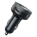 Baseus Car Charger Bluetooth FM Transmitter Enjoy Car with LED display Wireless U+U+3,5mm audio+TF MP3 Charger BT 5.0, 3.4A Black (CCLH-01)