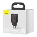 Baseus Travel Charger set Super Si 1C PD Fast charger 20W EU Black (CCSUP-B01)