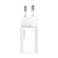 Baseus Travel Charger set Super Si 1C PD Fast charger 20W EU White (CCSUP-B02)