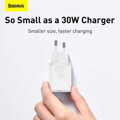 Baseus Travel Charger Super Si 1C Quick Charger PD 30W EU White (CCSUP-J02)