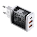 Baseus Travel Charger Compact Quick Charger U+U+C PD3.0, QC 3.0 30W EU White (CCXJ-E02)