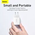 Baseus Travel Charger Compact Quick Charger U+U+C PD3.0, QC 3.0 30W EU White (CCXJ-E02)