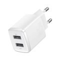Baseus Travel Charger Compact wall Charger U+U, 10.5W EU White (CCXJ010202)