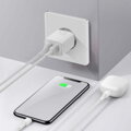 Baseus Travel Charger Compact wall Charger U+U, 10.5W EU White (CCXJ010202)
