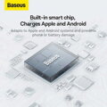 Baseus Travel Charger Compact wall Charger U+U, 10.5W EU White (CCXJ010202)